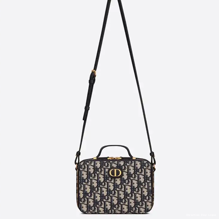 Cheap Dior Blue Bag Caro Oblique Canvas Box Motif 0702 Luxury